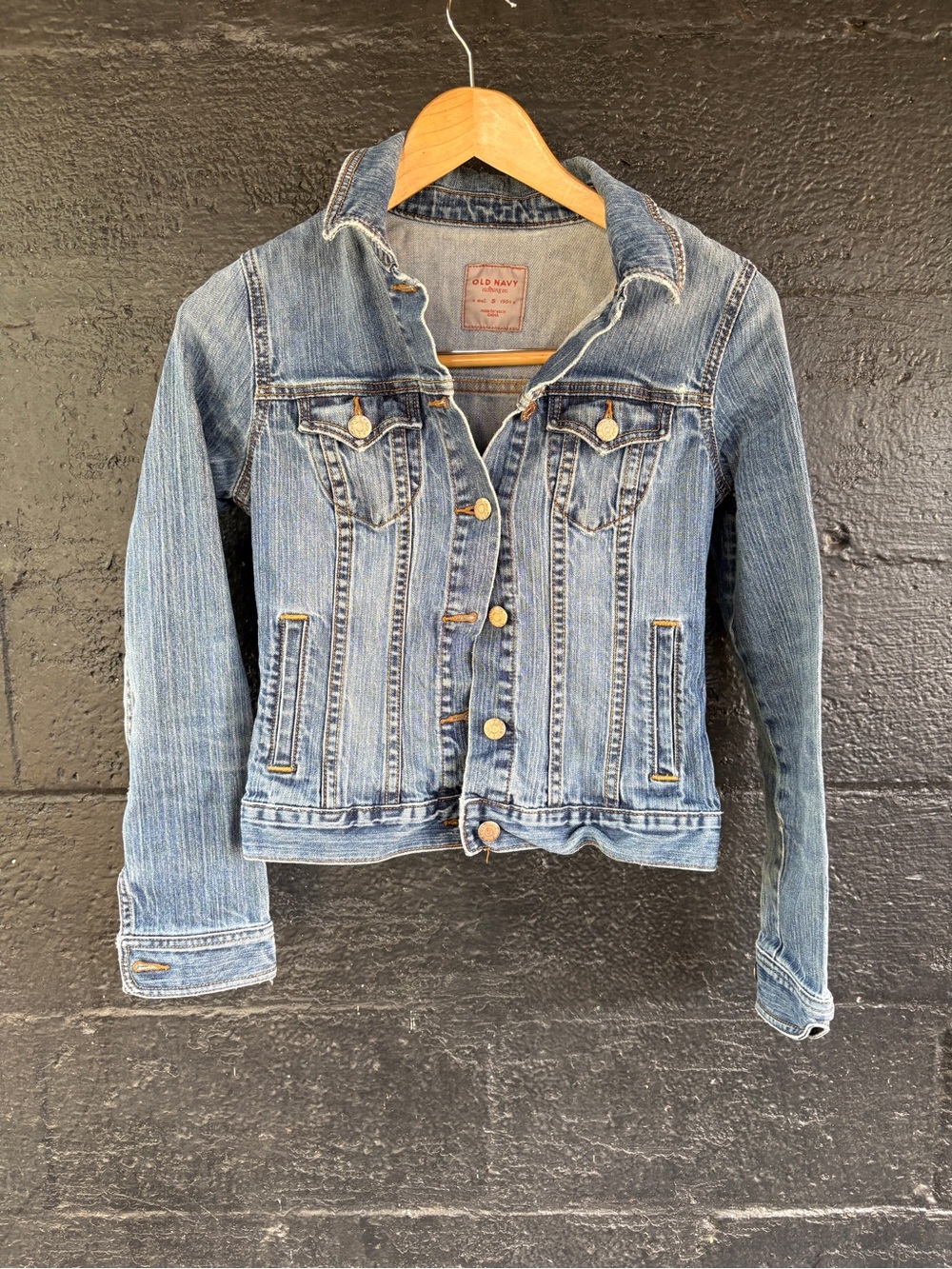 Old Navy Faded Blue Denim Trucker Jacket